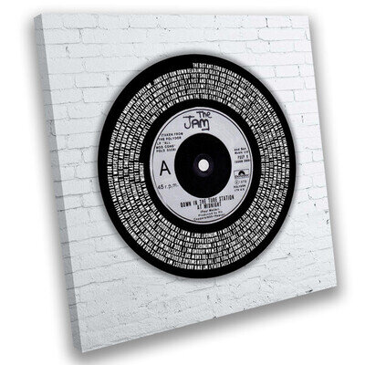 The Jam Canvas or Poster Down In The Tubestation Song Lyrics 3 Sizes Paul Weller