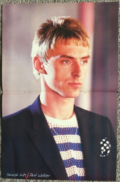 PAUL WELLER - 1985 UK magazine centrefold poster THE JAM STYLE COUNCIL