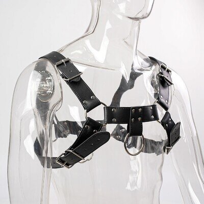 Men's Chest Harness Sexy Costume Strap Belt PU Leather Party Nightclub Lingerie