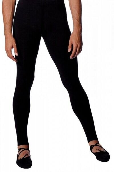 ROCH VALLEY Mens Footless Tights Dance Ballet Black Jazz Cotton/Lycra