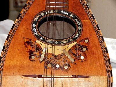Antique Mandolin With Inlays Circa 1900