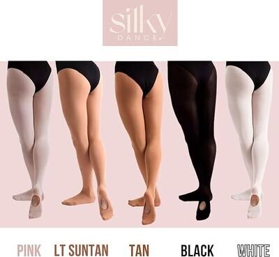 Silky Womens/Ladies/Children Intermediate Convertible Dance Tights 60 Denier