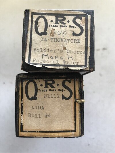 2 Piano Rolls QRS Il Trovatore/ Soldiers Chorus - Aida roll4