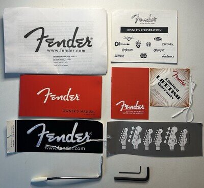 1998 - 2004 Fender Stratocaster Guitar Owners Manual Warranty Case Candy