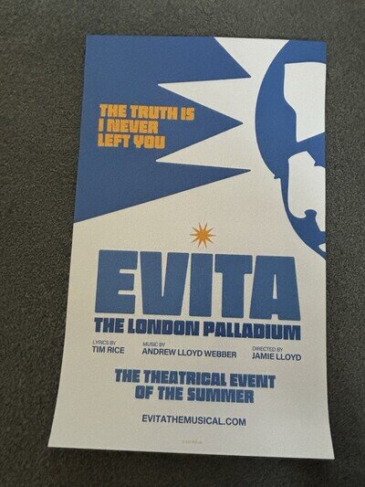 Evita London Palladium Rachel Zegler