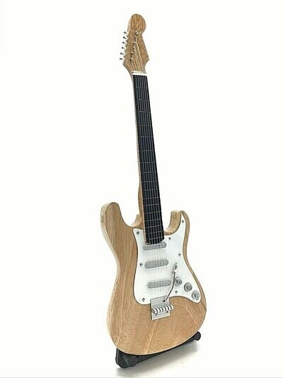 Miniature Fender Standard Stratocaster Guitar - Natural Wood (ornamental)
