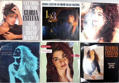 JOB LOT 6 X GLORIA ESTEFAN (& THE MIAMI SOUND MACHINE) PICTURE SLEEVE 7" RECORDS