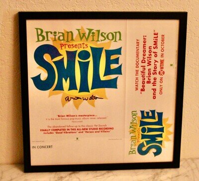 Brian Wilson BEACH BOYS Autograph SMILE Promo Poster 2004 JSA-COA Brian Wilson BEACH BOYS Autograph SMILE Promo Poster 2004 JSA-COA