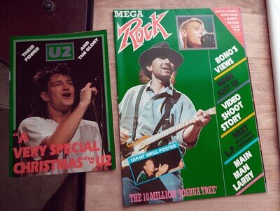 Mega Rock poster magazine 1987 - U2 Special - & smaller U2 issue - near mint