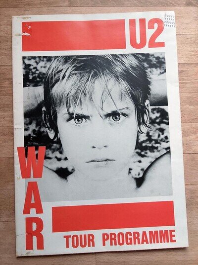 U2 War Tour programme 1983 - opens out into a poster