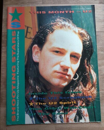 Shooting Stars music poster magazine No. 1 from 1987 - U2