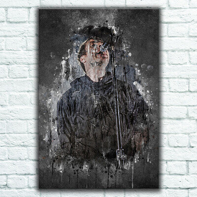 Liam Gallagher Oasis Ready To Hang Abstract Canvas or Poster 3 Sizes
