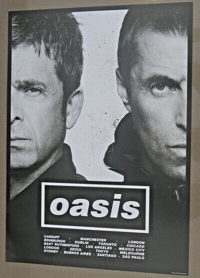 Oasis Global Tour 2025 Exclusive A2 Poster litho print plus a free gift