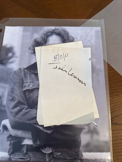 John Lennon Autograph — Signed , The Beatles 1968 5/13/1968
