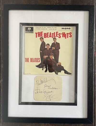 Rare early BEATLES autographs signed 1962 genuine Paul Ringo John Lennon George