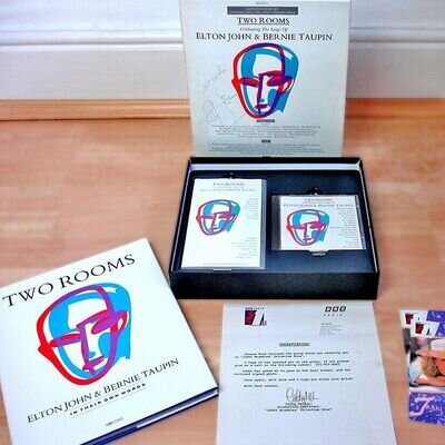 Elton John SIGNED Two Rooms 1991 Radio 1 Competition Prize +BBC LETTER Autograph