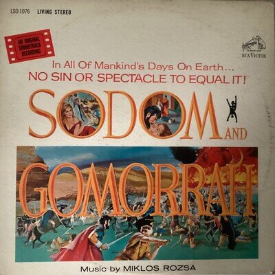 ORIGINAL S/TRACK MIKLOS ROZSA LP VINYL RECORD ‘SODOM AND GOMORRAH’ (RCA)