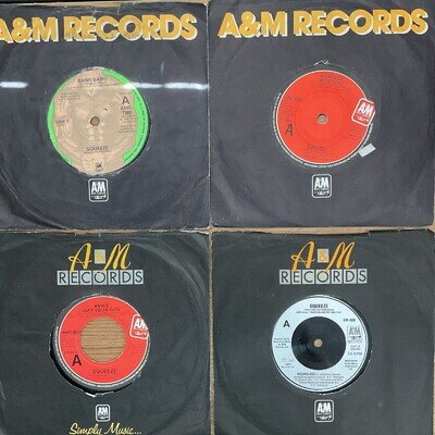 JOB LOT - SQUEEZE - 4 x 7” SINGLES - ALL LISTED