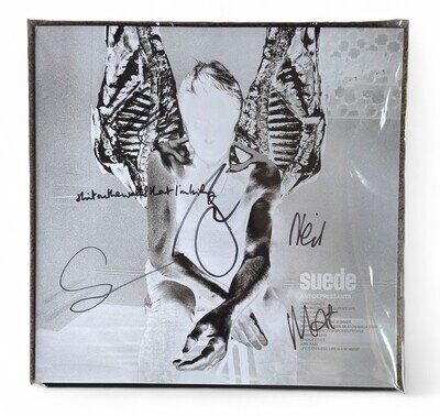 LIMITED EDITION SUEDE ANTIDEPRESSANTS VINYL LP PERSONALLY SIGNED POSTER SLEEVE