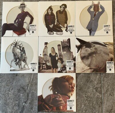 Suede: 7 x 30th Anniversary Picture Disc 7" Vinyl Singles (Still Sealed)