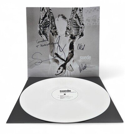 LIMITED EDITION SUEDE ANTIDEPRESSANTS VINYL LP PERSONALLY SIGNED POSTER SLEEVE..