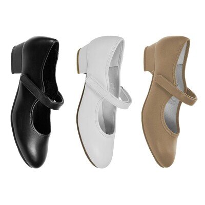 Starlite PU Backflip Tap Shoes, Low Heel, Easytape Fastening