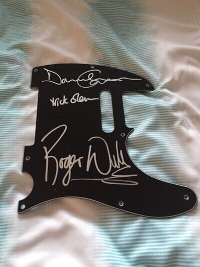 Pink Floyd SIGNED Scratch Plate Autograph Nick Mason Roger Waters David Gilmour
