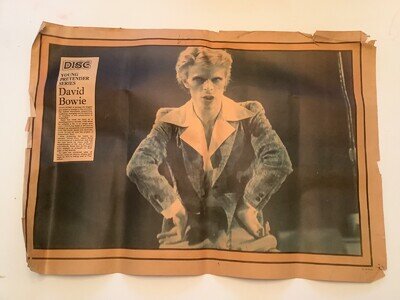 DAVID BOWIE Vintage music paper 1975 Poster 16 1/2 X 23 Inches Soul Rock Glam