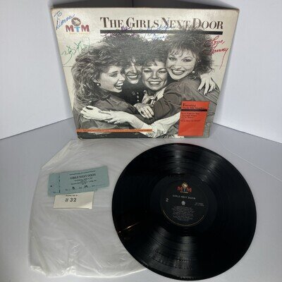 The Girls Next Door Self Titled 1986 Vinyl LP - EX/VG Signed