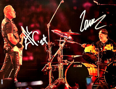 METALLICA: Signed JAMES HETFIELD & LARS ULRICH 8x10" Authentic Autographs w/COA