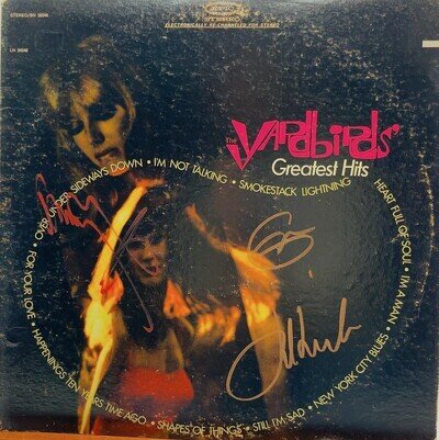 Yardbirds Signed Album 3 Autographs Eric Clapton Jeff Beck Jimmy Page COA