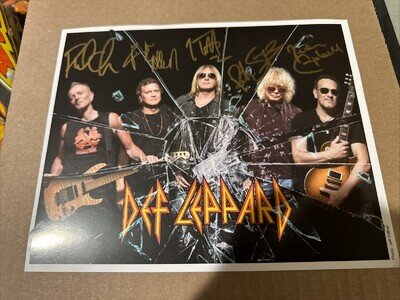 Def Leppard Autographed 8 X 10 Meet & Greet Authentic Def Leppard Autographed 8 X 10 Meet & Greet Authentic