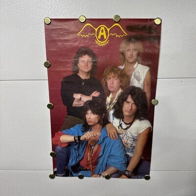 FUNKY 1984 AEROSMITH ROCK BAND POSTER