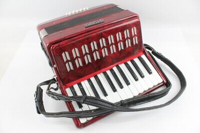 Studio Piano Style Accordion 25 Key 12 Button Vintage Instrument *Untested*