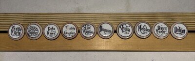 Vintage Set of 10 Pump Organ Pink Peach Porcelain Stops Pulls Knobs