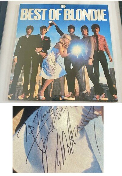 BLONDIE Debbie Harry SIGNED LP vinyl BEST OF 100% GENUINE AUTOGRAPH & Provenance