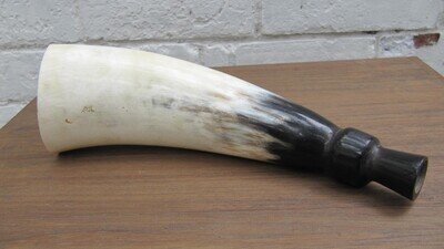 Vintage Collectable Real Cow Bull Bovine Bone Horn Blowing Horn Bugle