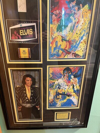 elvis presley autograph original And Two Leroy Neiman Prints