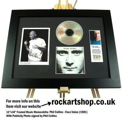 Phil Collins SIGNED Face Value 2003 PUBLICITY PHOTO +LETTER Autograph WORLD SHIP