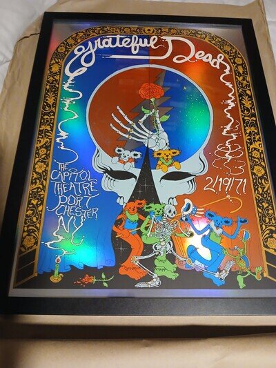 Grateful Dead (2/19/1971) Foil Edition Poster by Brian Blomerth 58 of 100 framed