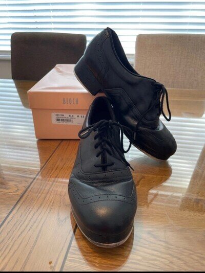 Fastpost Black Bloch Jason Samuel Smith Tap Shoes Size 6.5 M UK Boxed
