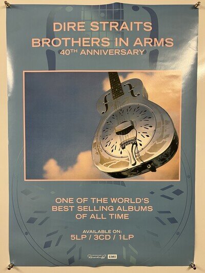 Dire Straits Brothers 40th Anni. Double Sided Original Promo Poster 71x50cm