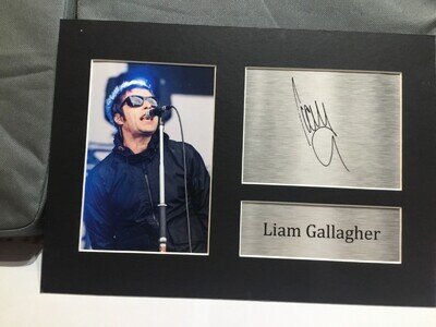 Liam Gallagher Signed Pre Printed Autograph A4 Photo Gift For an Oasis Fan