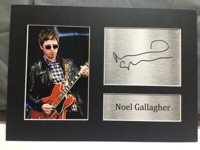 Noel Gallagher Signed Pre Printed Autograph A4 Photo Gift For an Oasis Fan