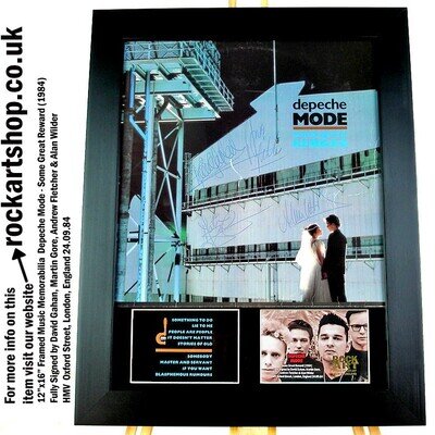 Depeche Mode SIGNED DAVE GAHAN+MARTIN+ANDY+ALAN Autograph 1984 Some Great Reward