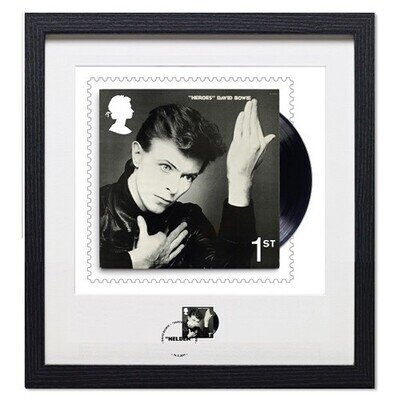 David Bowie Large 17"x17" Limited Edition, Numbered, Framed Heroes Album Cover