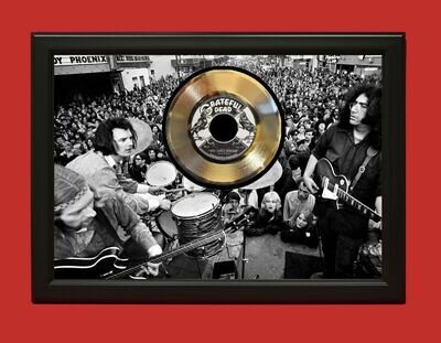 The Dead Poster Art Wood Framed 45 Gold Record Display C3