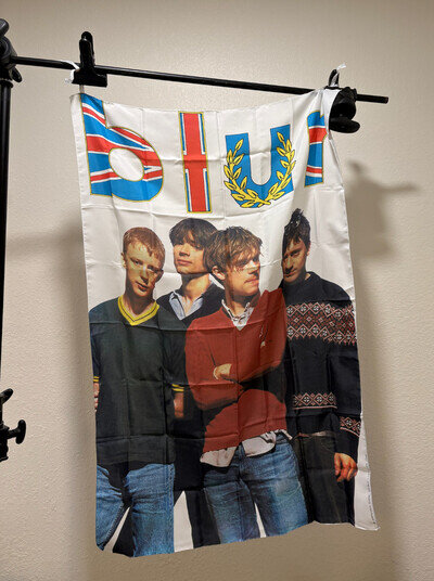 Blur Band 1995 Poster Flag 26"x42" Made in Italy Britpop Merch