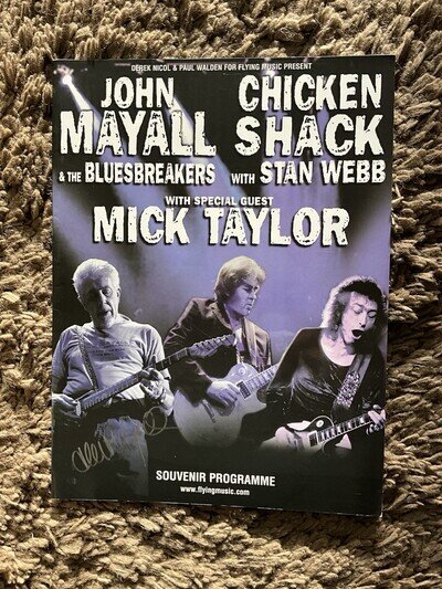 John Mayall Concert Programme AUTOGRAPHED by John Mayall