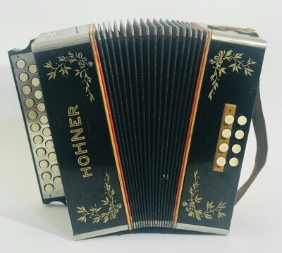 Vintage Antique Diatonic Double Row Button Accordion Circa 1920s